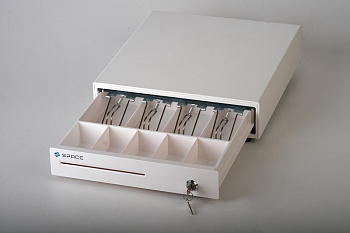 Денежный ящик SPACE BOX-330, механический, PUSH, белый