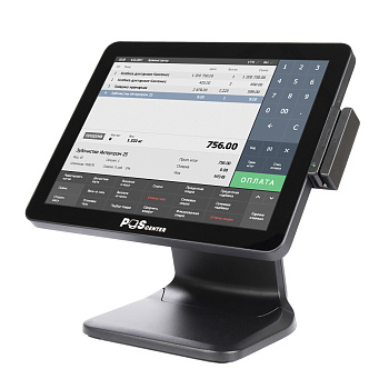 Сенсорный POS-моноблок POSCenter POS101 (15", PCAP, J3455, RAM 4Gb, SSD 128Gb, MSR), Windows 10 Iot